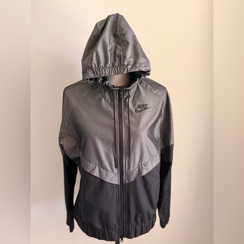 Nike Charcoal and Black Hooded Jacket